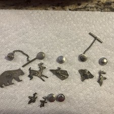 Nice Vintage Sid Bell Tully NY Great RARE Lot Of 5 Pins Tie Tacks Copyright + 2