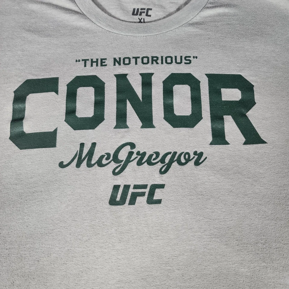 UFC Conor McGregor The Notorious T-Shirt Men's XL Gray MMA Fighting - Image 2 of 4