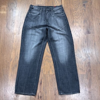 Vintage Ecko Unltd Jeans Mens 34 Gray Denim Pants Baggy Fit JNCO Skater Pockets