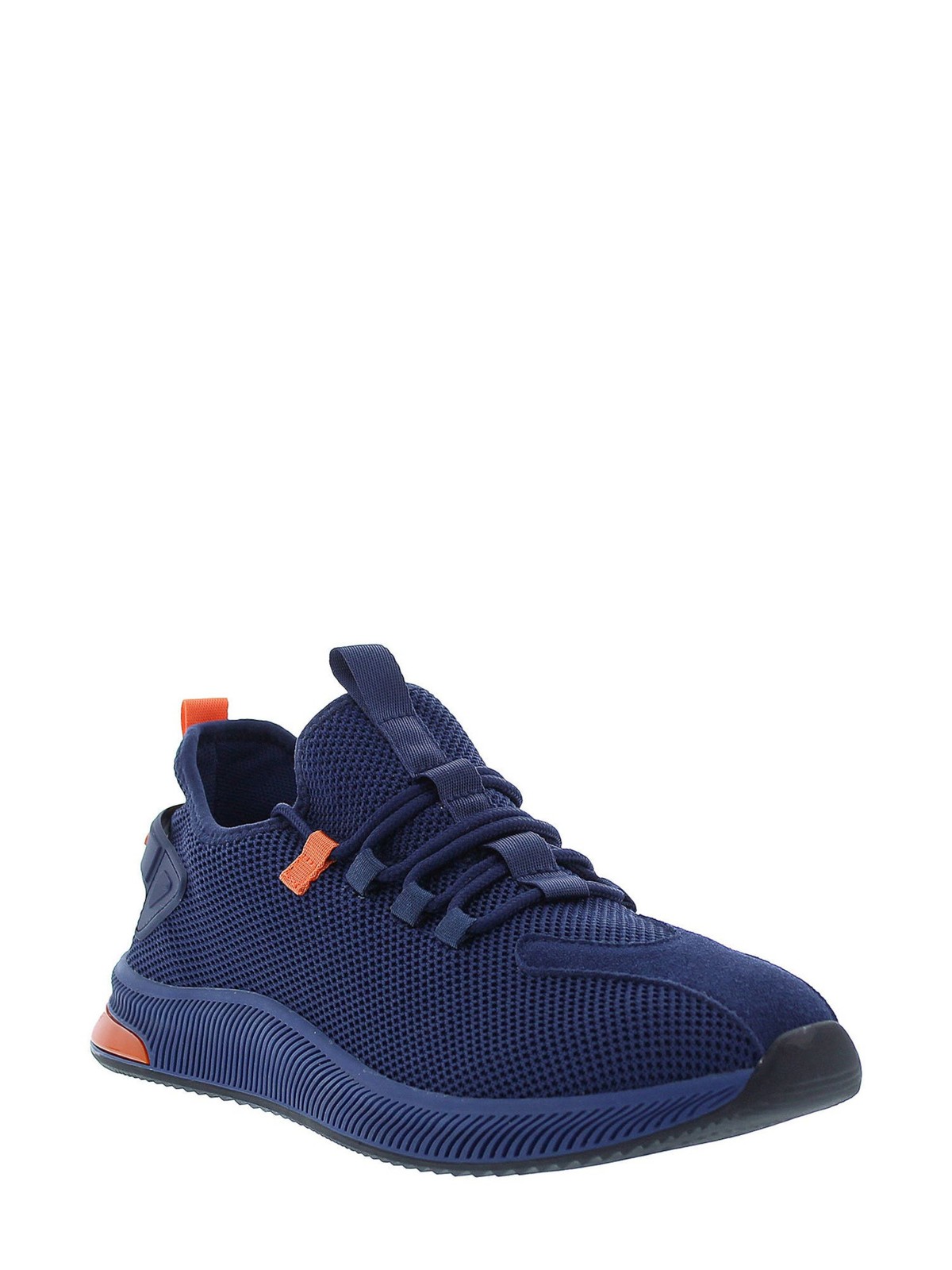 FRENCH CONNECTION Мужской темно-синий с логотипом в смешанной технике акцентированный ремешок кожаный носок и каблук 25290₽