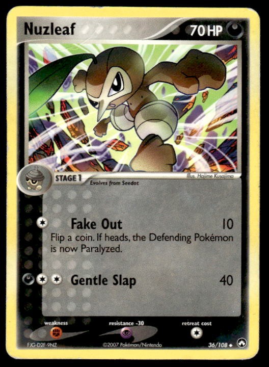 Pokemon Power Keepers #36/108 Nuzleaf Uncommon HP