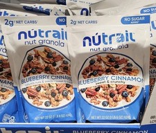 2pk NuTrail Nut Granola Blueberry Cinnamon No Sugar Added 22oz Ea Keto Certified