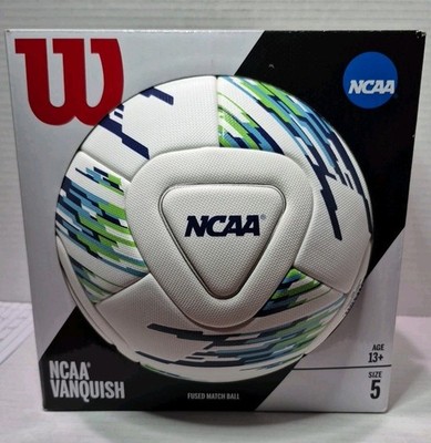 Wilson NCAA Vanquish Fused Match Soccer Ball Size 5 Brand New In Box White