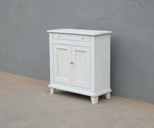 Credenza due ante mobiletto con cassetto laccata Shabby Chic, L 88 cm!