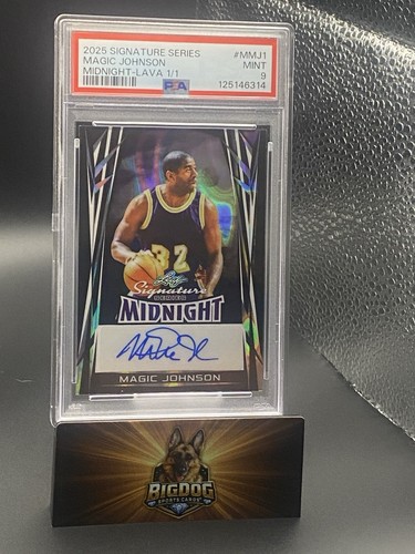 2025 Leaf Signature Series Magic Johnson 1/1 Midnight Auto M-MJ1 Lakers AU