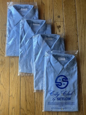 VTG Lot of 4 Button Up Dress Shirts Work Shirts - City Club by SETLOW Setlowear
