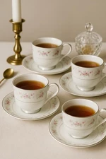 Empress China Japan 1980s Seville Set Of 9 Cups & Saucers + 1 Extra Saucer