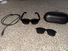 VITURE One LITE XR Smart Glasses Black USB-C w/ Case Cable & Lens Cover