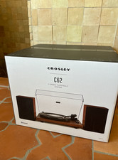 Crosley C62 Vinyl Record Player with Speakers and Bluetooth - 2 speed - Open box