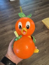 Disney Parks 2023 Epcot Flower Garden Festival Orange Bird Sipper Cup WITH STRAW