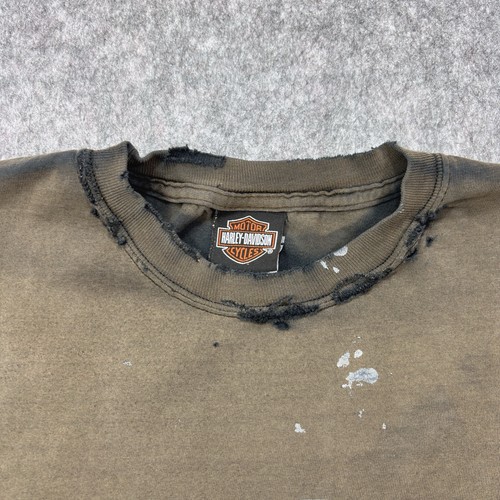 Harley Davidson Shirt Men’s XL Distressed Sun Faded New River Gorge WV, USA Made - Picture 8 of 15