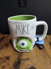 Rae Dunn Disney Pixar Monsters Inc Mike Wazowski 3D Double Sided Mike Mug