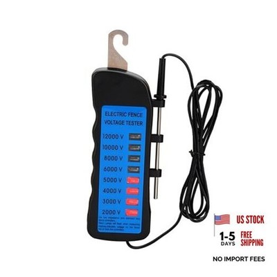 Electric Fence Voltage Tester, 12KV Fence Tester 8 Neon Indicator 2kv -12kv