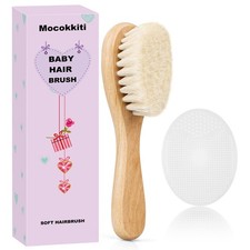 Mocokkiti Baby Hair Brush and White Cradle Cap Brush Set for Newborns and Tod...
