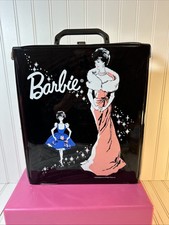 2008 Barbie Doll Fashion Black Vinyl Carrying Case 50th Anniversary