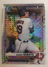 2021 Bowman Chrome Aaron Sabato 1st Bowman Mojo #BCP-125