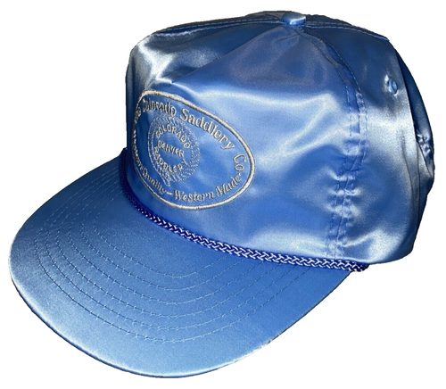 Colorado Saddlery Hat Snapback Satin Rope Blue Denver Western OSFA Dad Cap VTG - Picture 2 of 11