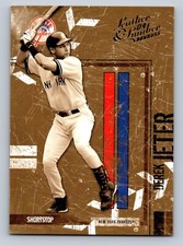 DEREK JETER 2004 DONRUSS LEATHER & LUMBER B&W SP 245/1000 NEW YORK YANKEES