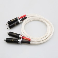 Pair High-End 5N Pure Silver Wire 16 Cores HiFi Audio Interconnect RCA Cable