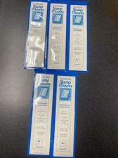 Showgard Stamp Mounts Black - 22x48mm 12 Strips Group Of 5