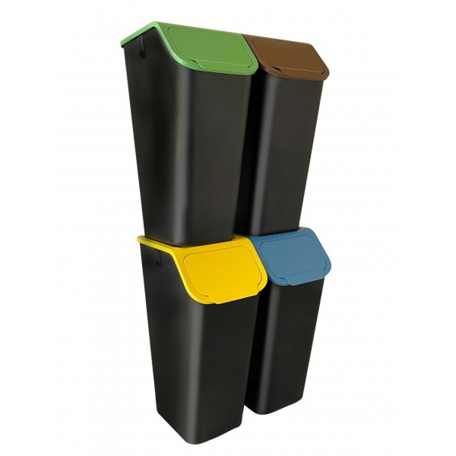 Poubelle Tri BINI 4x35L compacte idéale pour organiser le recyclage en cuisine