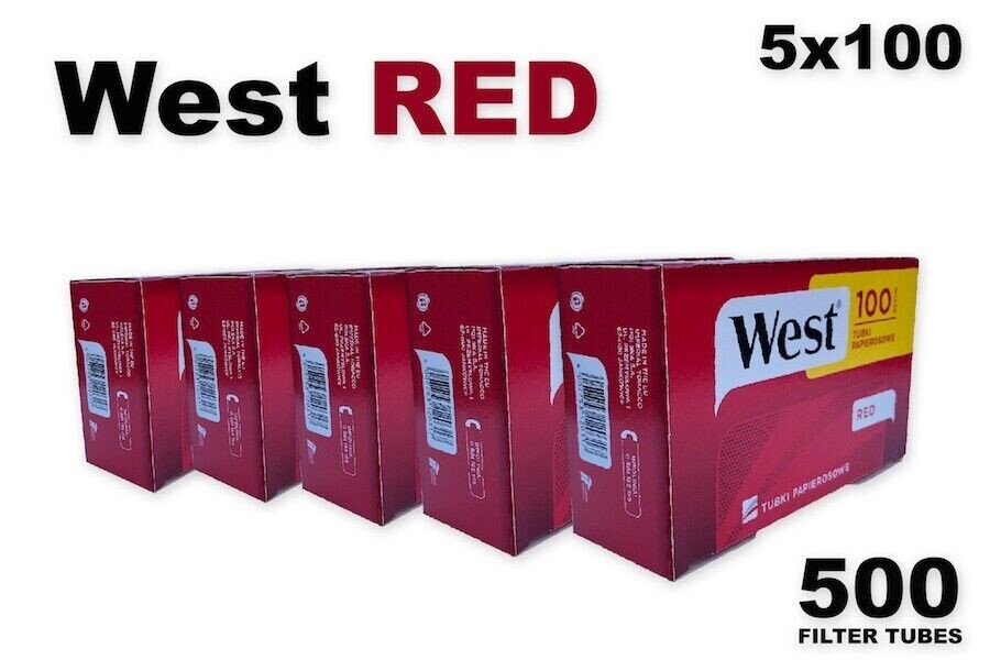 West RED Empty Filter Tubes King Size 5 Boxes of 100 (500ct.) | eBay