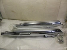 HD15B Drag Specialties Python Scallop Dress Slip On Mufflers # 41721  1801-0409