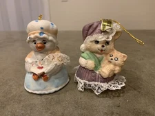 Vintage Jasco Caring Critter Chimers, Lot Of 2