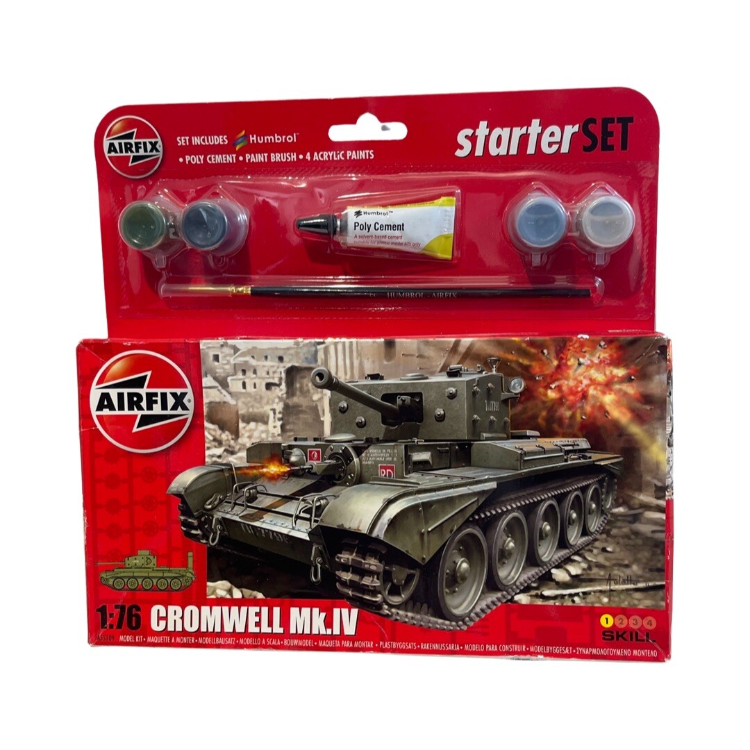 Vintage Airfix A55109A Starter Set Cromwell Mk.IV Tank Model Kit Scale 1:76 NEW