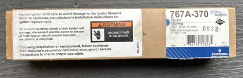 White Rodgers 767A-370 Hot Surface Ignitor Silicon Carbide