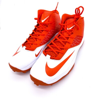 Nike Zoom Code Elite Shark Football Cleats White & Orange Size 16 (603370-181)