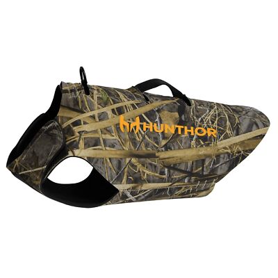 GUGULUZA Camo Neoprene Dog Vest – Waterproof Hunting Vest With Handle, Flotation Support For Dogs S-2XL (Camo)