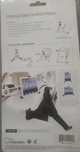 Car Headrest Mount/Holder For Tablets – Purex Technology Brand – Model # PXP-12 - Picture 4 of 12