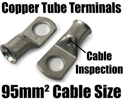 95mm² Kabel Kupferrohr Klemmen Batterie Schweißen Lötfahne Ring Crimpösen