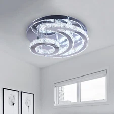 Modern Crystal LED Chandelier Pendant Light Fixture for Elegant Interiors
