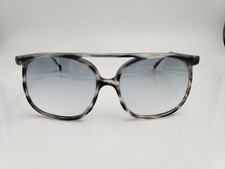 Vintage Vision Gray Oversized Oval Pilot Sunglasses Frames Italy