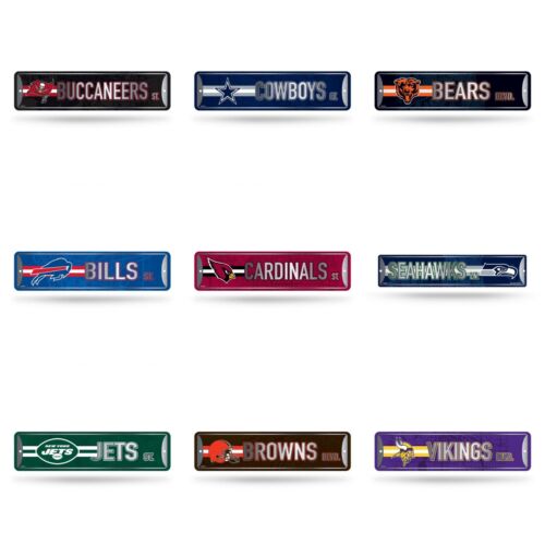 NFL Team Street METAL Sign 4" x 15" PICK YOUR TEAM, Free Ship! - Picture 1 of 33