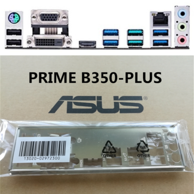 1PCS BACKPLATE IO I/O SHIELD FOR ASUS PRIME B350-PLUS MOTHERBOARD