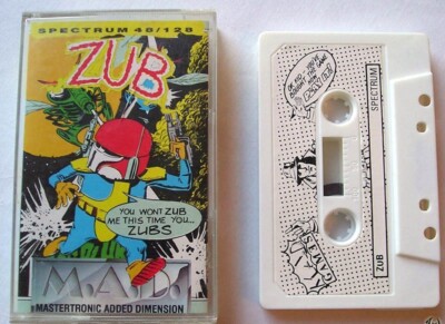 Sinclair ZX Spectrum 48K Game - ZUB - Mastertronic - Tested & Working