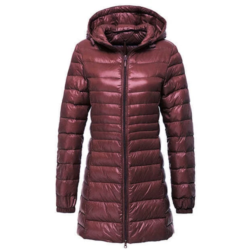 Women's Down Jacket 90% Duck Down Coat Ladies Hoodie Long Hooded Jacket S-6XL - Picture 14 of 27