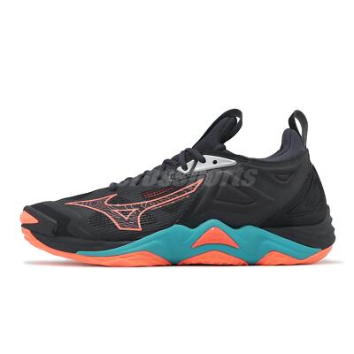 Mizuno Wave Momentum 3 Black Orange Blue Men Volleyball Shoes