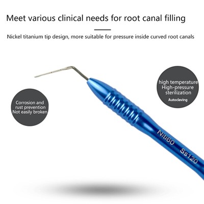 Dental Gutta Percha Filler Oral Root Canal Filler Endodontic Hand Plugger BAZ