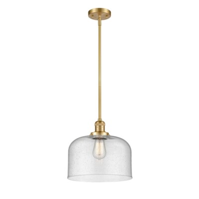 Innovations 311 Dover 1 Light Stem Mini Pendant, A Brass/M White - 201S-AB-G311
