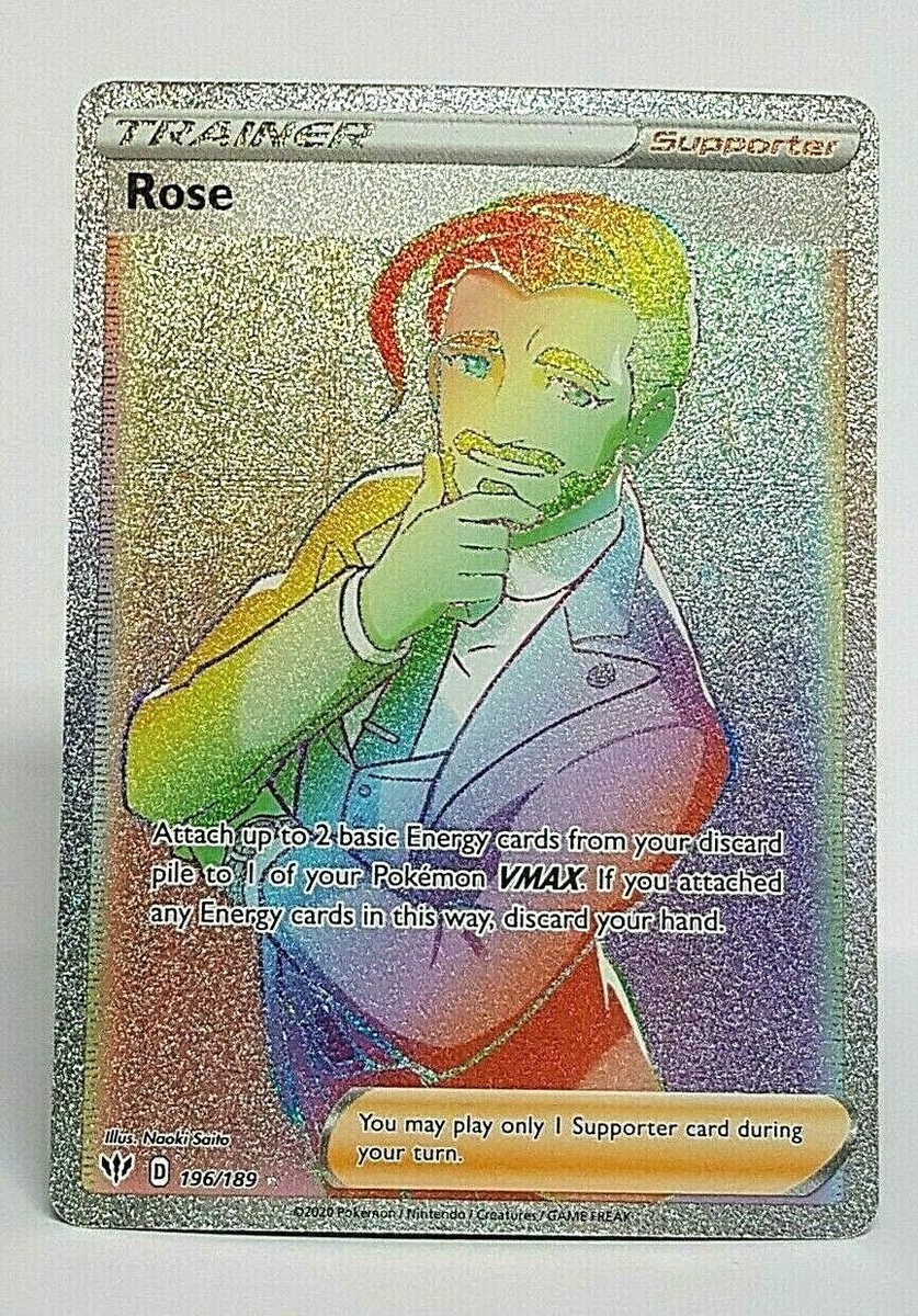 full art rose pokemon card Rose Full Art Ultra Rare Trainer Shining Fates 071/072, NM Pokemon Car main image 1