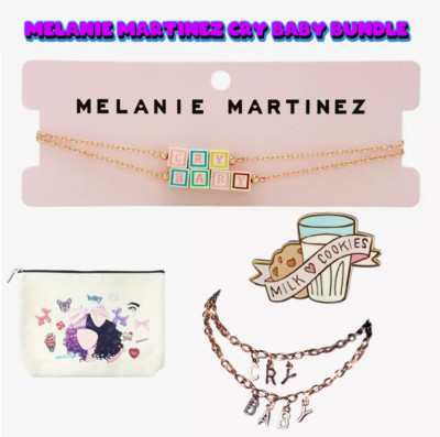 Melanie Martinez Cry Baby CHRISTMAS Bundle Makeup Bag Necklace Blocks Pin NEW