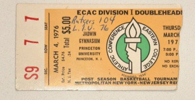ECAC Division 1 Doubleheader NCAA Hoops Ticket Stub Rutgers Long Island U 3/4/76