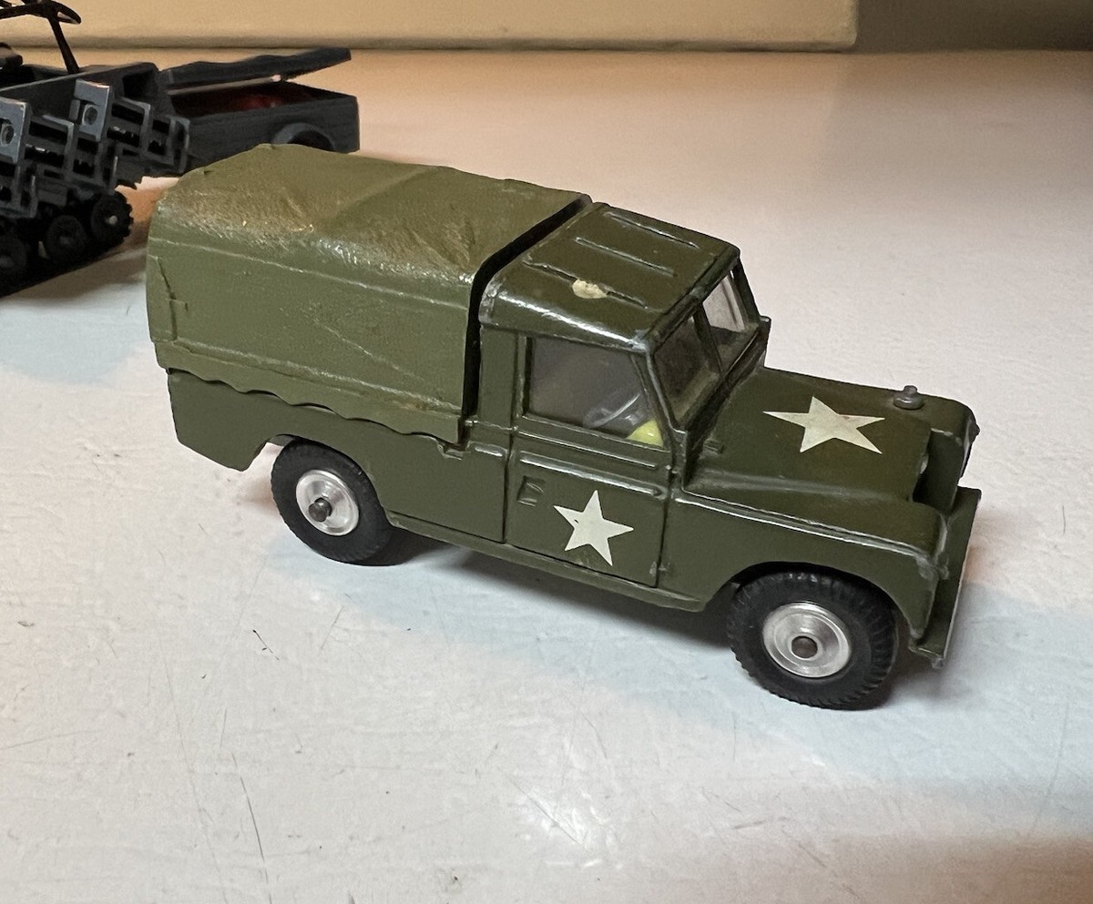 Corgi Toys 357 Land Rover Military Army Weapons Carrier Good