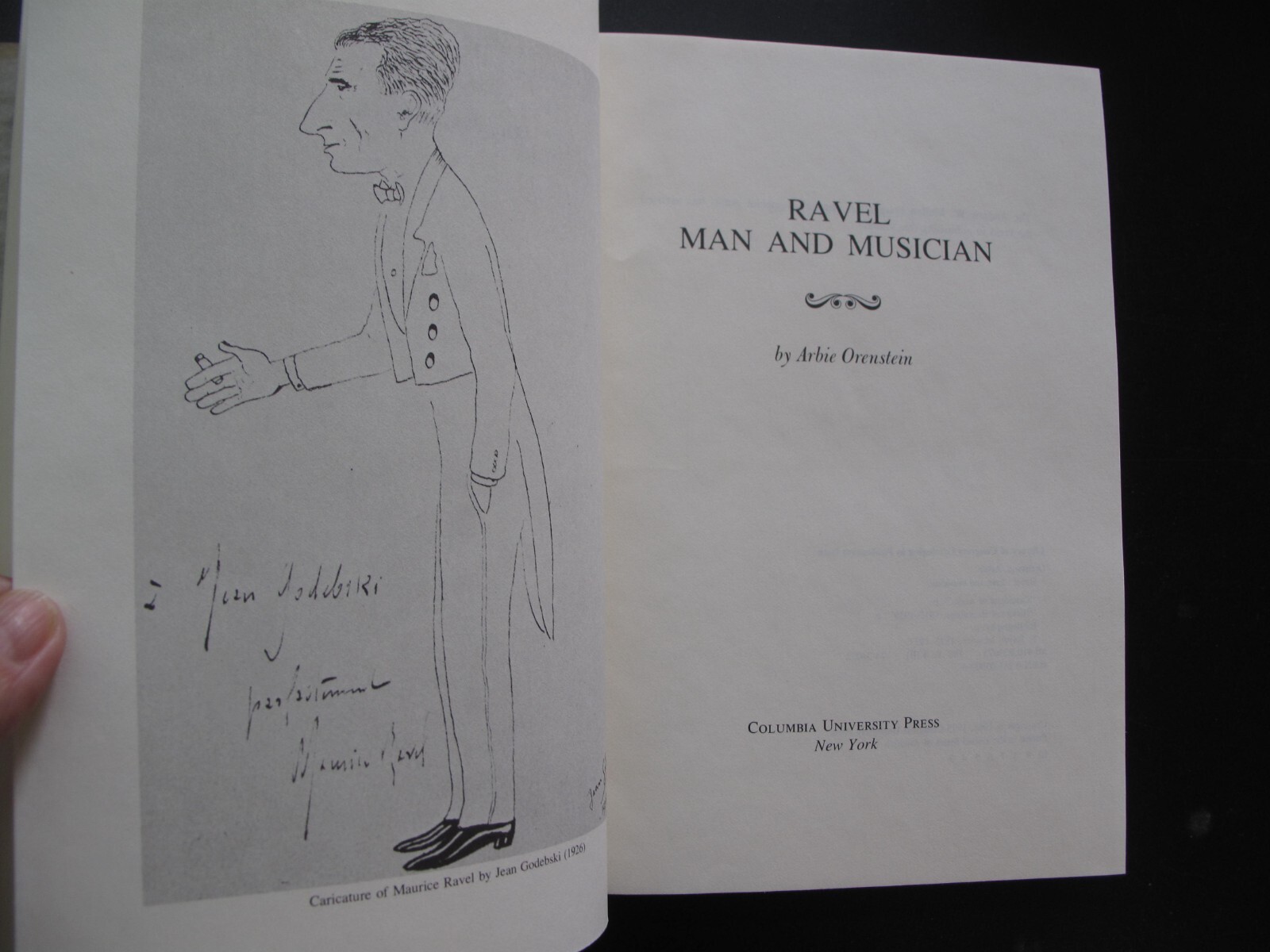 Ravel Man and Musician Arbie Orenstein 1975 Composer France Biography Illus