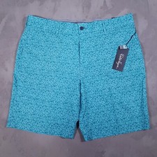 WALTER HAGEN Perfect 11 Golf Shorts Mens Size 40 Warm Blue Herringbone