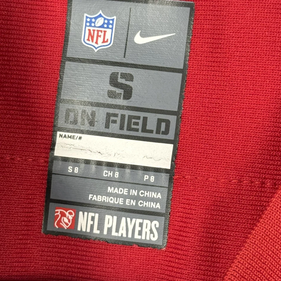 RARE Nike San Francisco 49ers JAMES #23 Authentic Jersey Kids Size 8 Small - Imagem 2 de 4